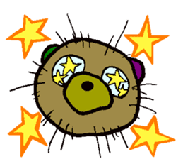 sea urchin bear sticker #13578246