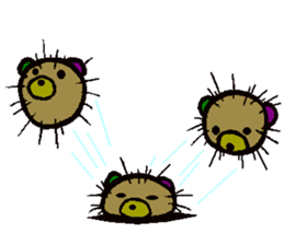 sea urchin bear sticker #13578248