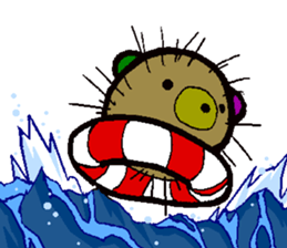 sea urchin bear sticker #13578249