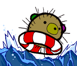 sea urchin bear sticker #13578249