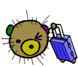 sea urchin bear sticker #13578250