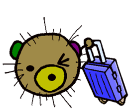 sea urchin bear sticker #13578250