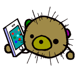 sea urchin bear sticker #13578251