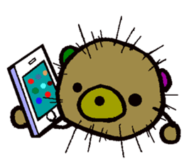 sea urchin bear sticker #13578251