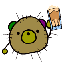 sea urchin bear sticker #13578253