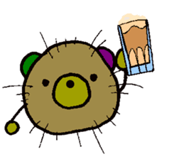 sea urchin bear sticker #13578253