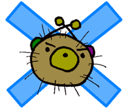 sea urchin bear sticker #13578255