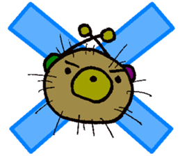 sea urchin bear sticker #13578255