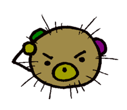 sea urchin bear sticker #13578256