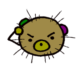 sea urchin bear sticker #13578256