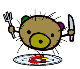 sea urchin bear sticker #13578257