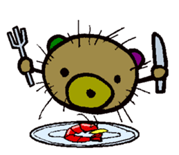 sea urchin bear sticker #13578257