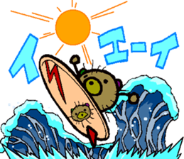 sea urchin bear sticker #13578260