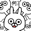 The sticker of animation rabbit guy