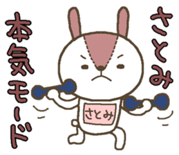 Rabbit with Satomi's bib sticker #13579952