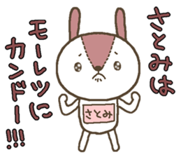 Rabbit with Satomi's bib sticker #13579964