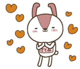 Rabbit with Satomi's bib sticker #13579975