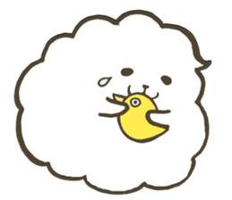 Soft and fluffy bubble sticker #13580017