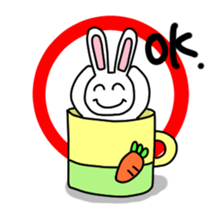Rabbit of a mug sticker #13580199