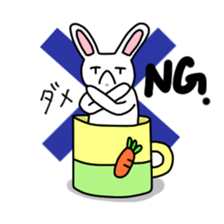 Rabbit of a mug sticker #13580200