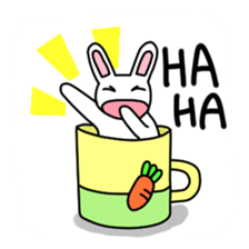 Rabbit of a mug sticker #13580201