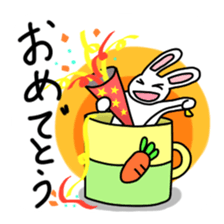 Rabbit of a mug sticker #13580204