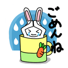 Rabbit of a mug sticker #13580206