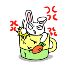 Rabbit of a mug sticker #13580208