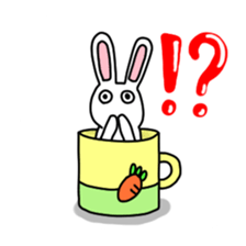 Rabbit of a mug sticker #13580211