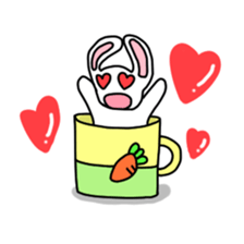 Rabbit of a mug sticker #13580218