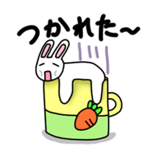 Rabbit of a mug sticker #13580219