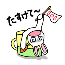 Rabbit of a mug sticker #13580221