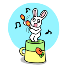 Rabbit of a mug sticker #13580223