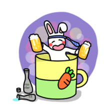 Rabbit of a mug sticker #13580231