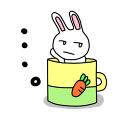 Rabbit of a mug sticker #13580234