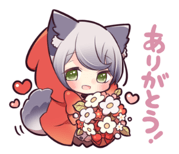 LITTLE RED WOLF GIRL sticker #13580582
