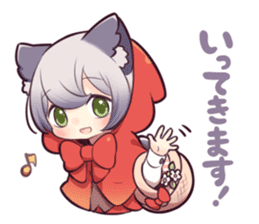 LITTLE RED WOLF GIRL sticker #13580586