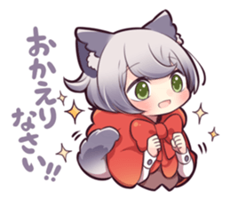 LITTLE RED WOLF GIRL sticker #13580589