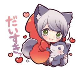 LITTLE RED WOLF GIRL sticker #13580591