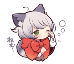 LITTLE RED WOLF GIRL sticker #13580593