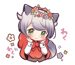 LITTLE RED WOLF GIRL sticker #13580594