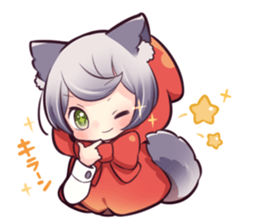 LITTLE RED WOLF GIRL sticker #13580599