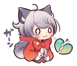 LITTLE RED WOLF GIRL sticker #13580600