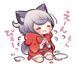 LITTLE RED WOLF GIRL sticker #13580601
