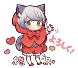 LITTLE RED WOLF GIRL sticker #13580602