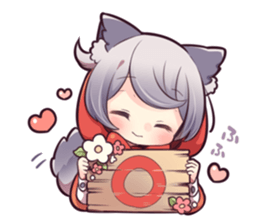LITTLE RED WOLF GIRL sticker #13580603