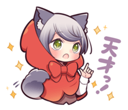 LITTLE RED WOLF GIRL sticker #13580605