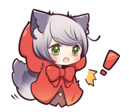 LITTLE RED WOLF GIRL sticker #13580606