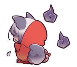 LITTLE RED WOLF GIRL sticker #13580609