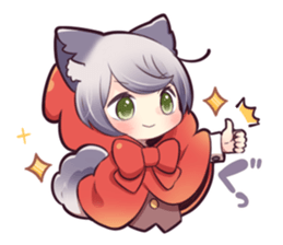 LITTLE RED WOLF GIRL sticker #13580611